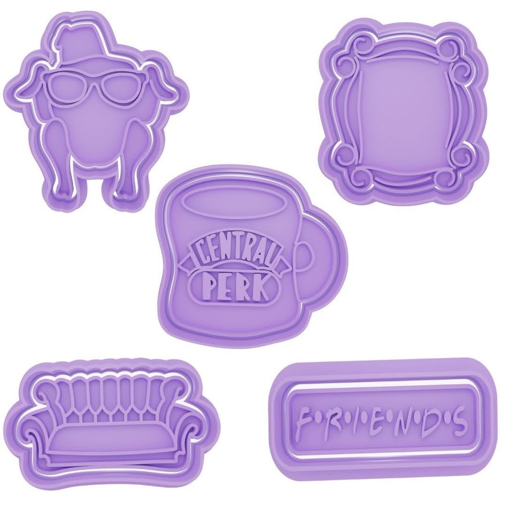 Kit Cortador Marcador Friends Park Série Cookie Americana