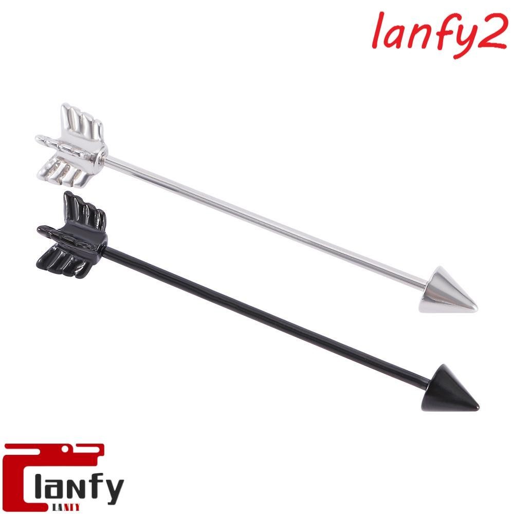 LANFY Brinco De Cavilha Corpo De Jóias Longas Industriais Barbell Aço Inoxidável Piercing De Prata em Oferta na Shopee