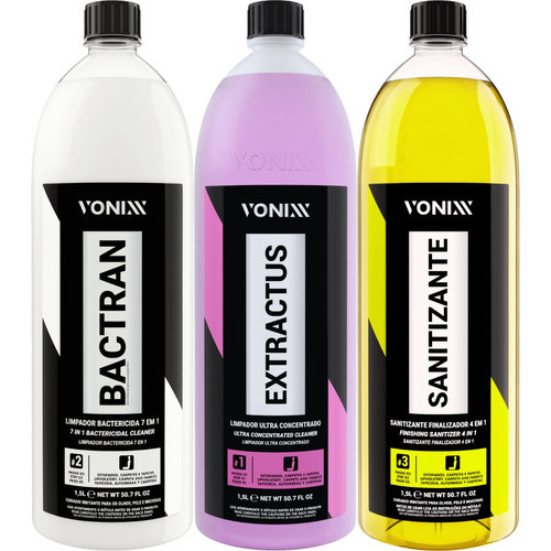 Kit Sistema Vsc Bactran + Extractus+ Sanitizante 1,5l Vonixx