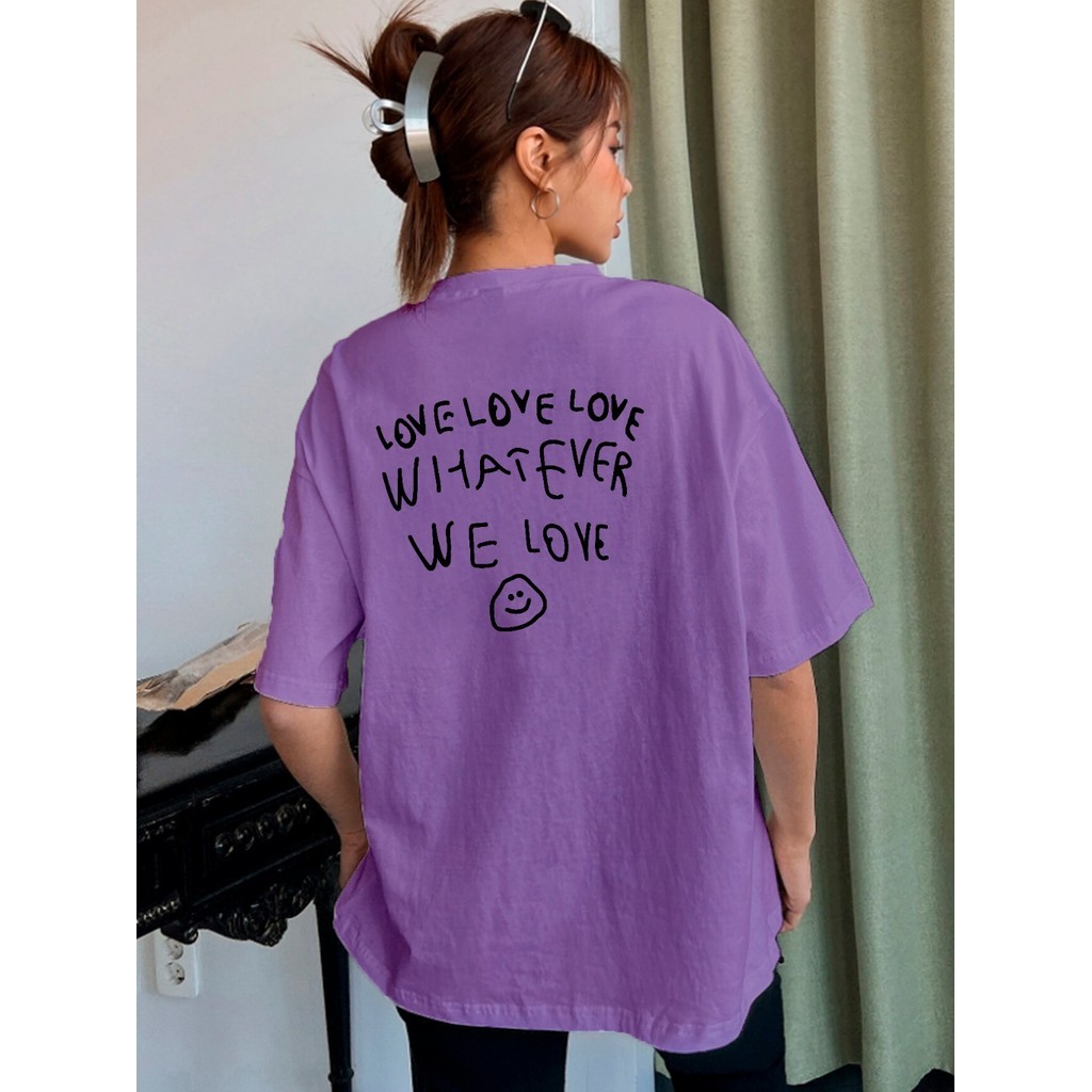 T Shirt Larga Academia Unissex Camisa Bordada Blusa Streetwear Estampada Rabisco Desenho Oversized