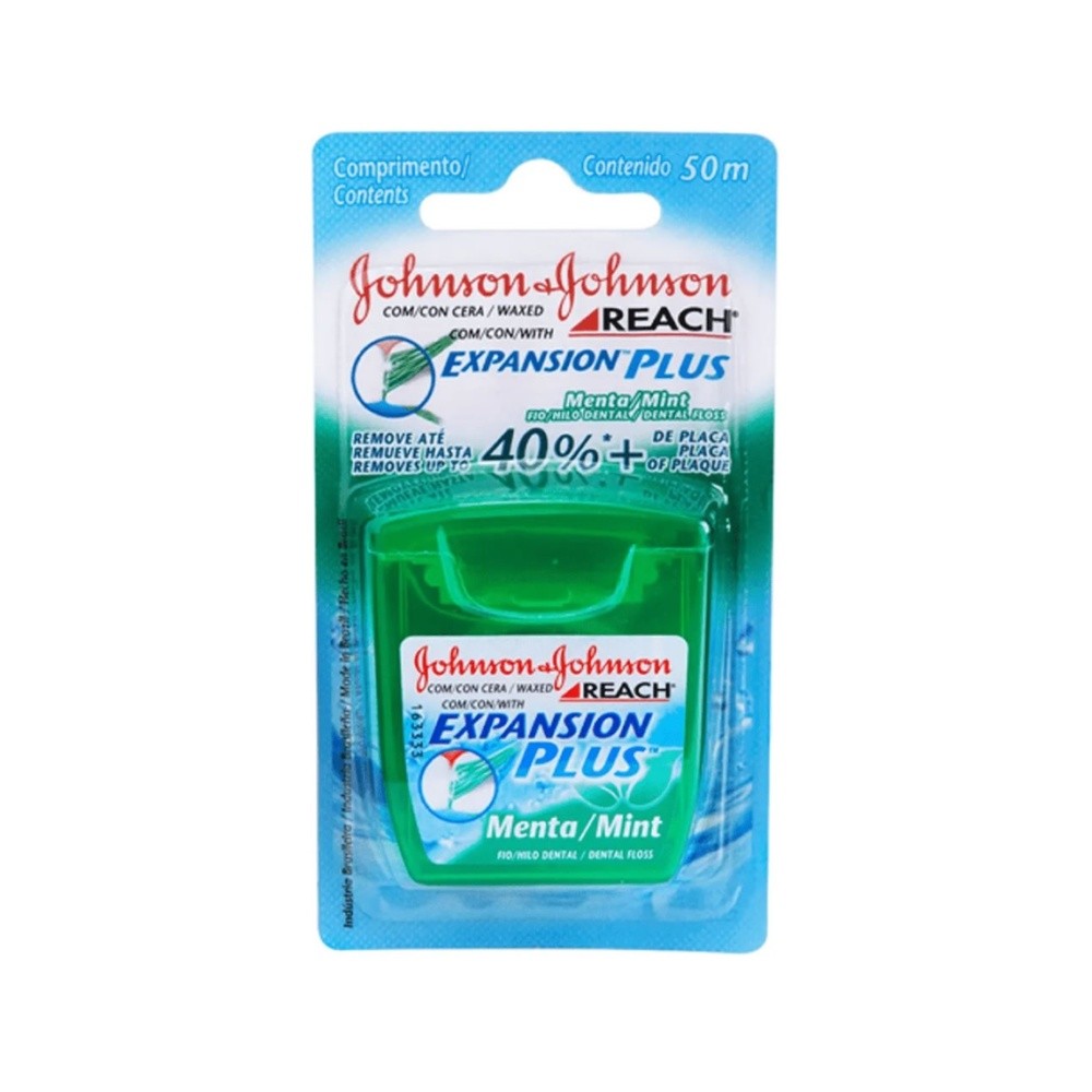 Fio dental johnsons reach essencial sabor menta 50 metros Reach -