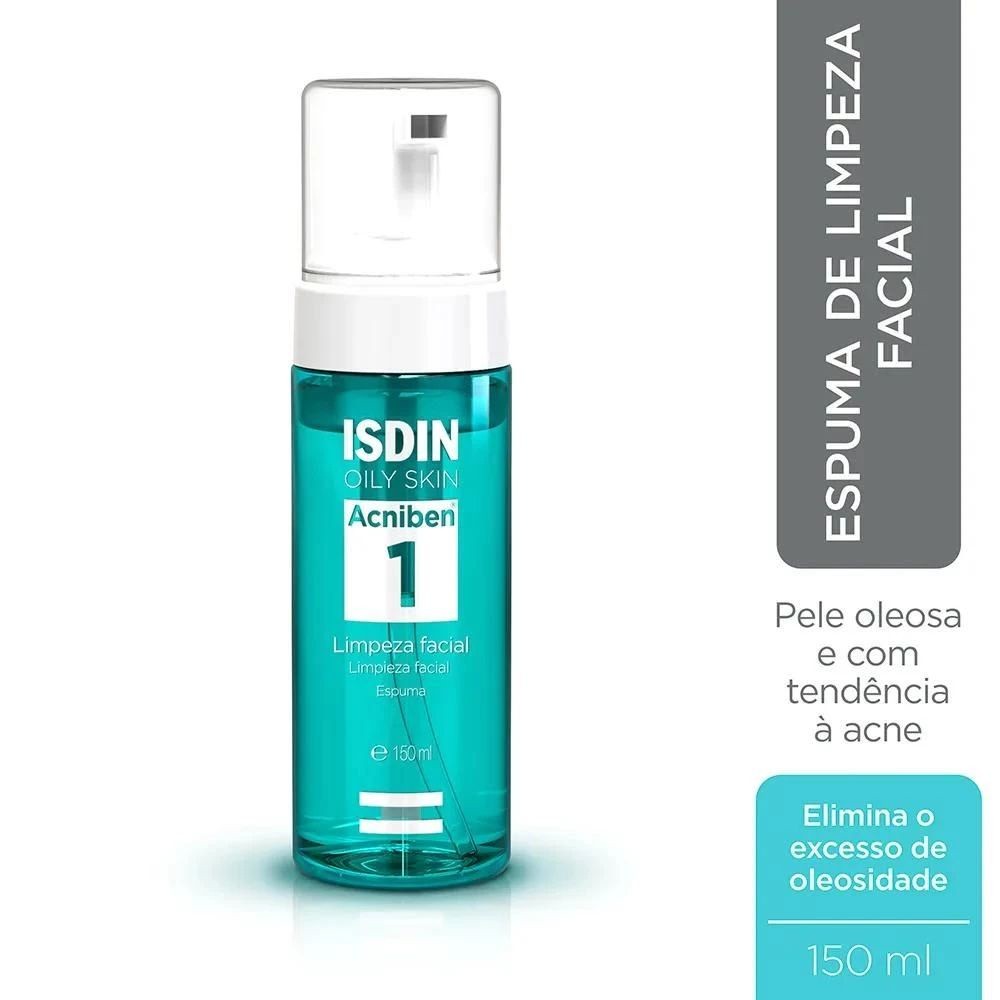 Espuma de Limpeza Facial Isdin Oily Skin Acniben 1 150ml