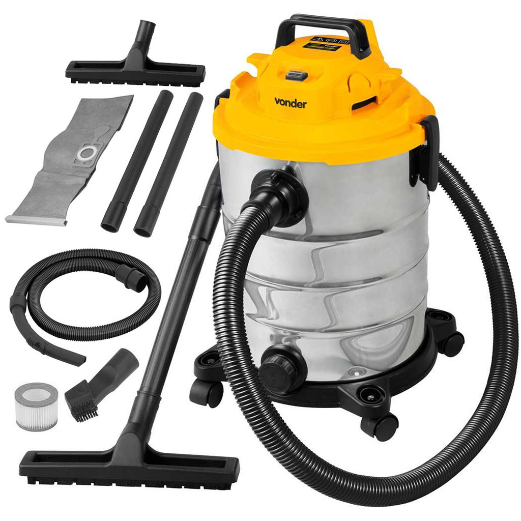 Aspirador De Pó e Água Profissional Inox 1200W Função Soprador 30 Litros APV 1230 Vonder - Home Appliances