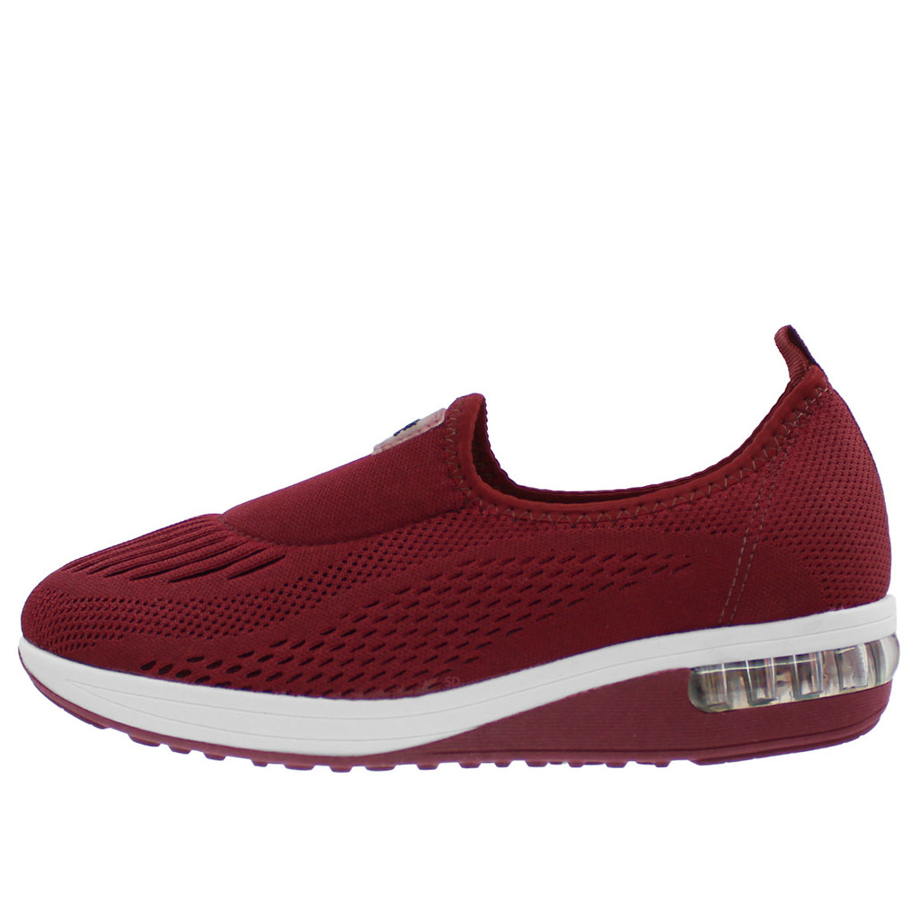 Tênis Modare Faciste Plantar Exporão Joanete Knit Ultraconforto Vinho - Original