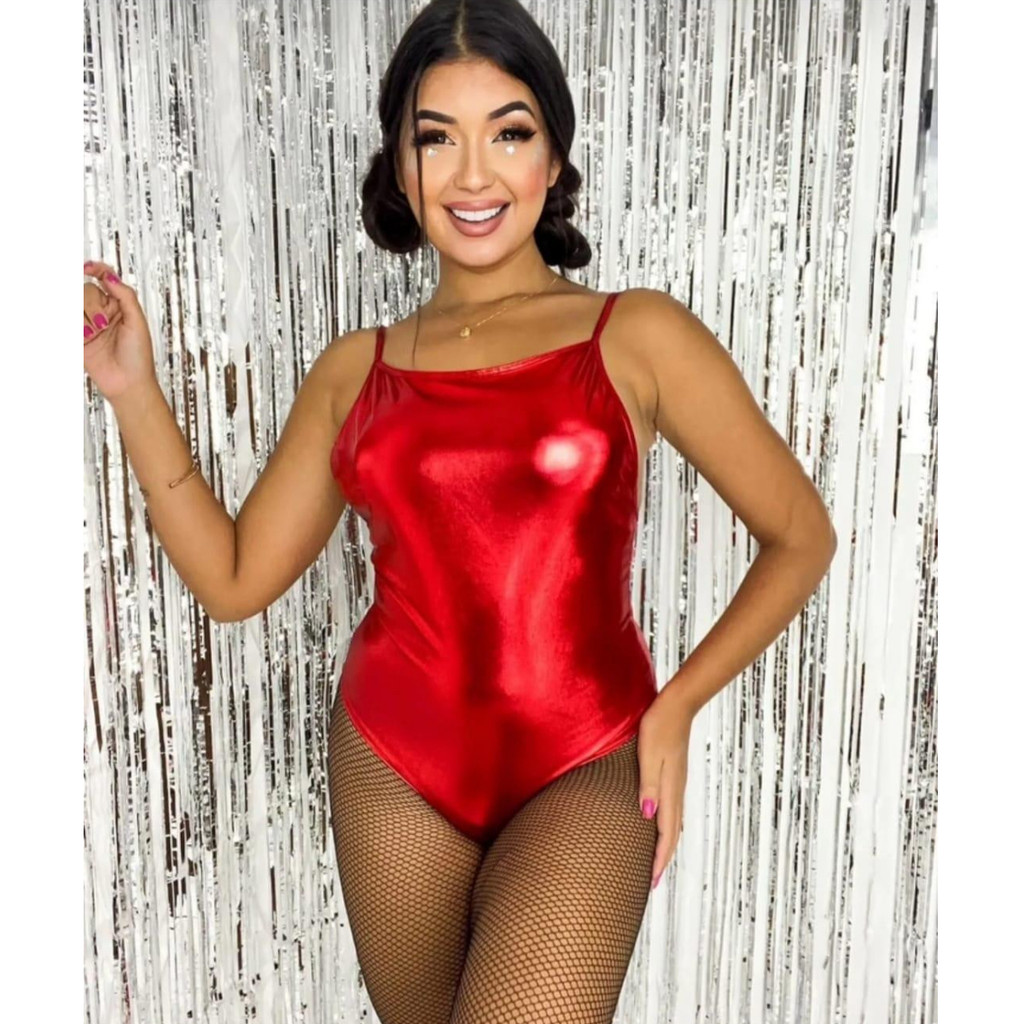 Body Feminino Com Bojo Metalizado Alça Fina Costa Aberta Carnaval 2025 em Oferta na Shopee