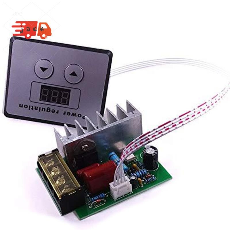 4000W 220V AC SCR Regulador De Tensão Dimmer Controlador De Temperatura De Velocidade Do Motor Elétrico + Medidores Digi