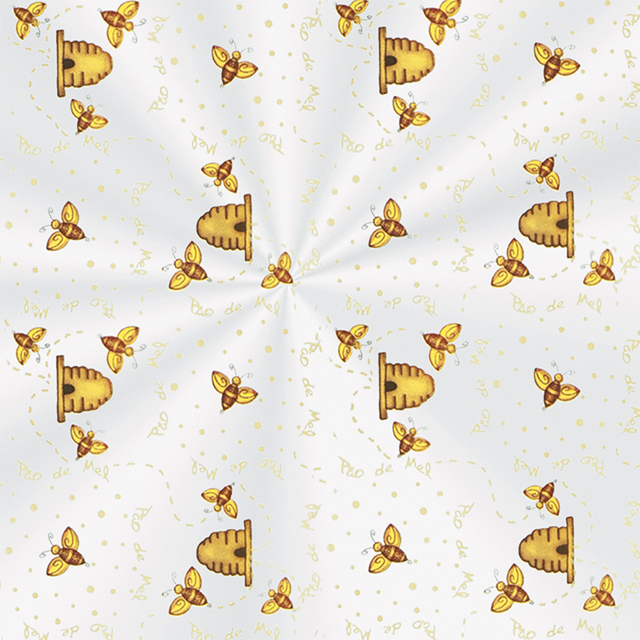 Saco Adesivado Decorado com Aba - Doce Mel - 100 unidades - Cromus - Rizzo - Home & Living