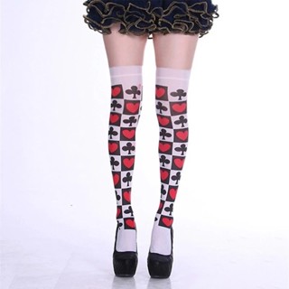 Meia 7/8 Rainha De Copas Fantasia Cosplay naipes baralho em Oferta na Shopee