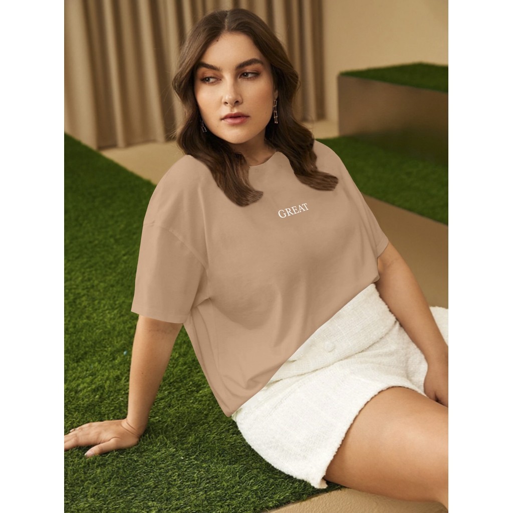 Camiseta Oversized Feminino Plus Size Manga Curta T Shirt Streetwear Unissex Personalizada Camisa