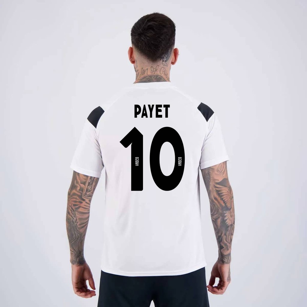 Camisa Kappa Vasco Supporter Cuts Branca e Preta 10 Payet