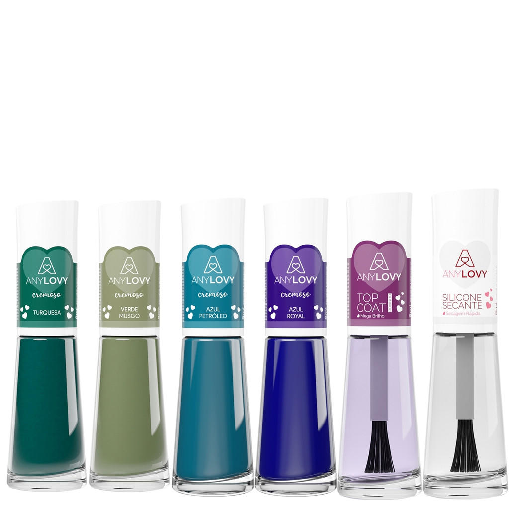 Kit 6 Esmaltes Clássicos Harmonia Anylovy – Cores Elegantes e Duradouras em Oferta na Shopee