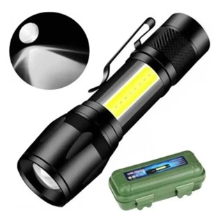 Mini Lanterna verde Tática Com Led E Zoom Recarregável Usb Lanterna De Mao MB-6001