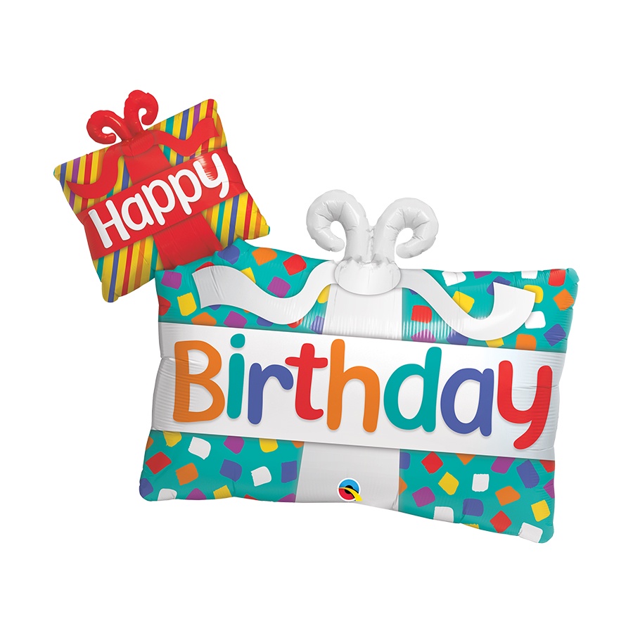 Balão de Festa Microfoil 39" 99cm - Happy Birthday Presentes - 1 unidade - Qualatex Outlet - Rizzo - Home & Living