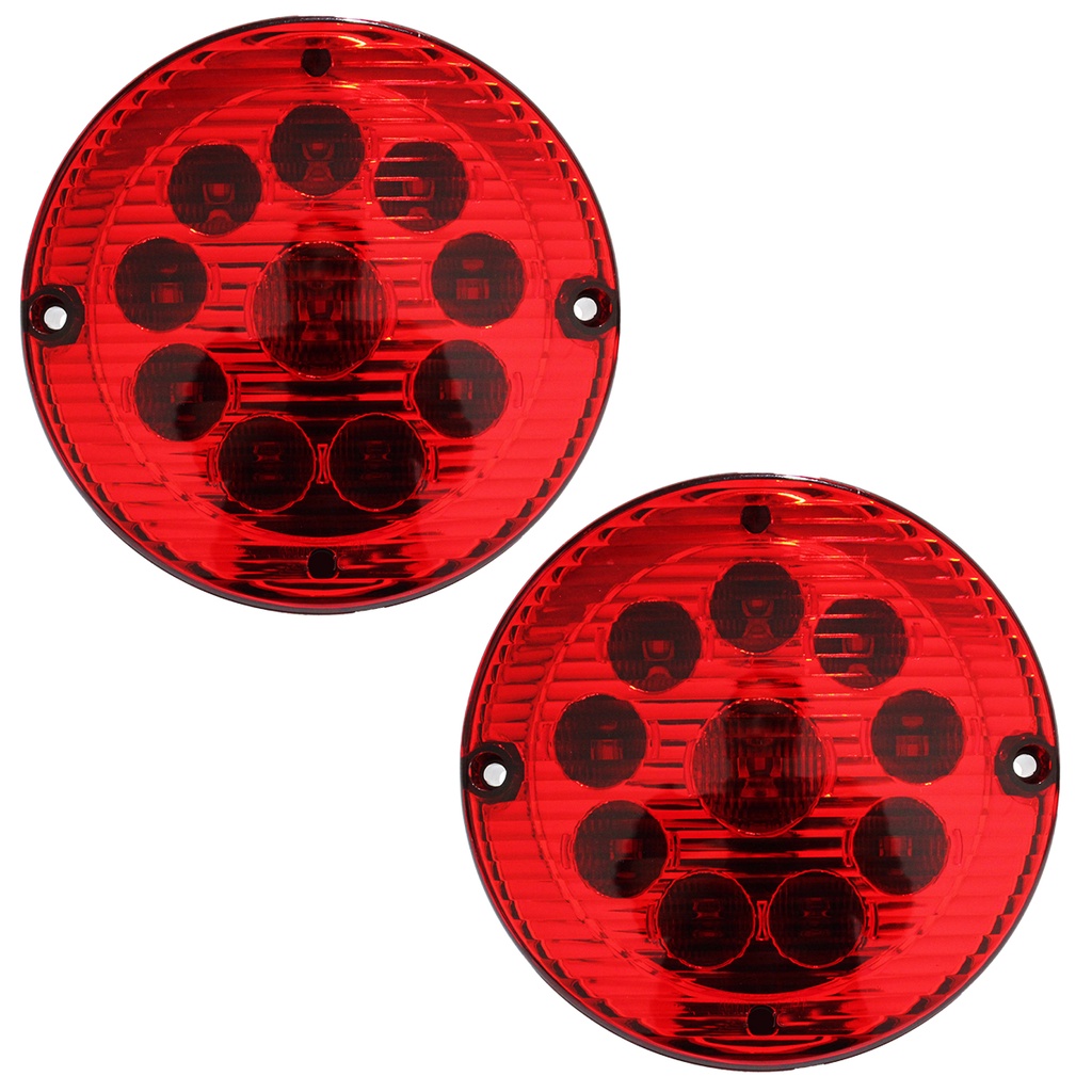 KIT 2 Lanterna Traseira Ônibus Caminhão 155mm 10 LED 24V VM