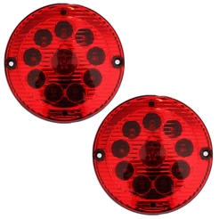 KIT 2 Lanterna Traseira Ônibus Caminhão 155mm 10 LED 24V VM
