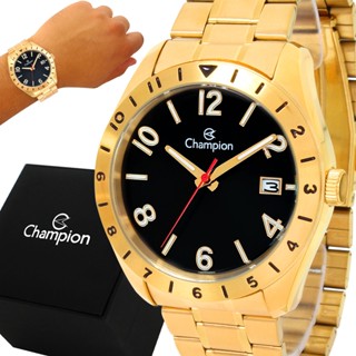 Relógio Champion Masculino Dourado Original Garantia 1 Ano