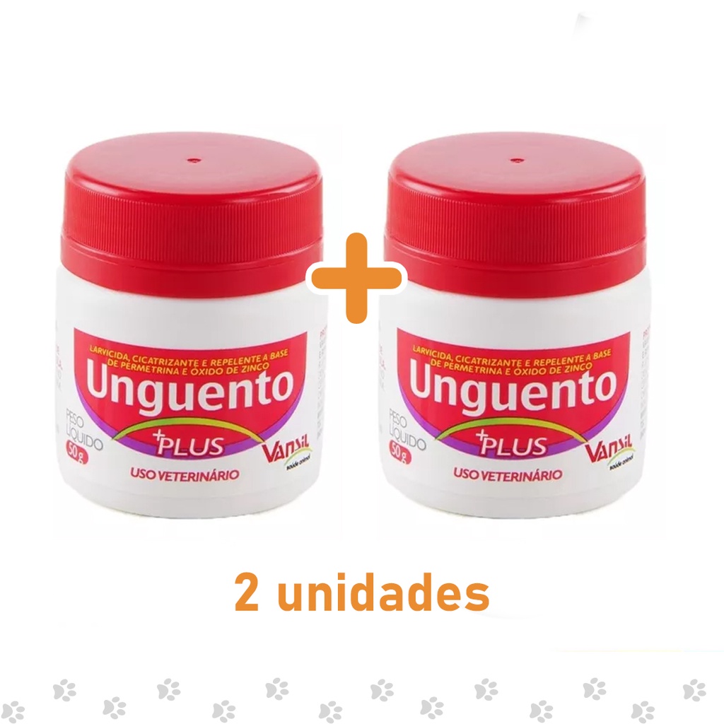 Kit c/2 Unguento 50g Vansil Larvicida, Cicatrizante e Repelente
