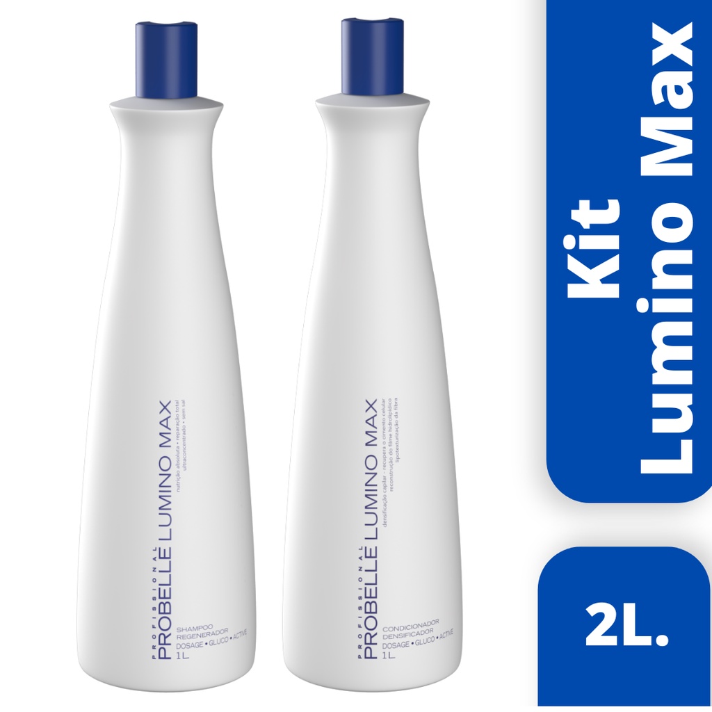 Kit Shampoo + Condicionador 1l Lumino Max  - Probelle