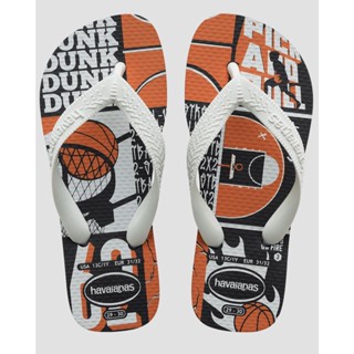 Chinelo Havaianas Infantil Estampa Basquete Cinza
