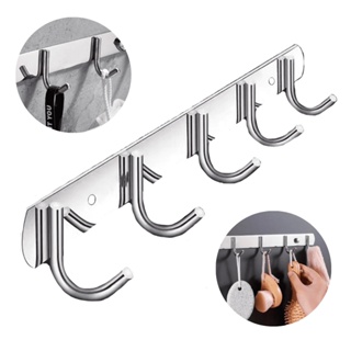 Suporte Gancho Porta Utensilios De Cozinha 5 Ganchos Inox em Oferta na Shopee