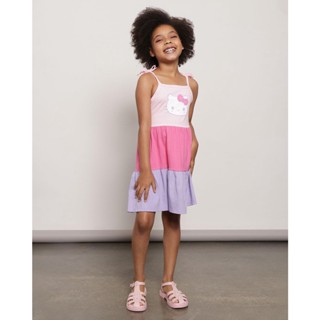Vestido Infantil Três Marias Alcinha Estampa Da Hello Kitty Rosa