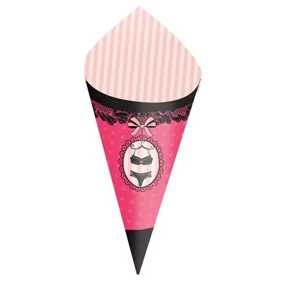 Mini Cone Decorativo - Festa Chá de Lingerie - 24 unidades - Cromus - Rizzo