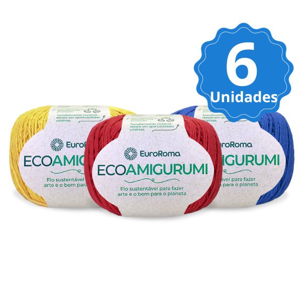Fio EcoAmigurumi 250m 160g Kit 6 Unidades em Oferta na Shopee