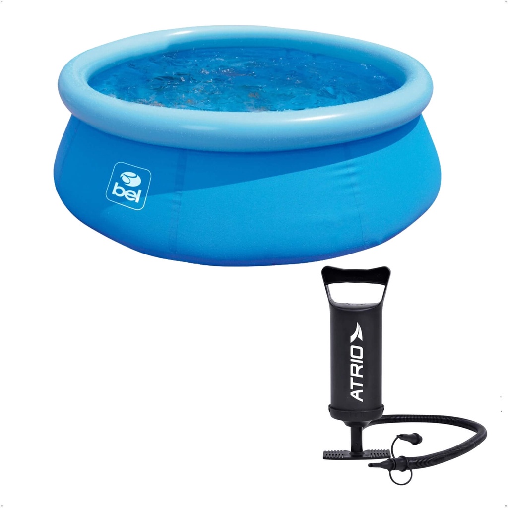 Kit Piscina Inflável Redonda 1.000 Litros PVC 1,68 M x 51 cm + Bomba de Ar em Oferta na Shopee
