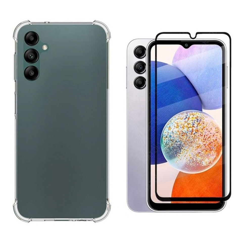 Capa Case Capinha Anti Impacto Compatível Com Galaxy A14 5G + Película 3D Vidro Temperado