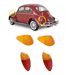 Kit Lente Dianteira + Traseira Fusca 1200 1300 Fusquinha