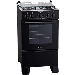 Fogão Atlas Coliseum Plus 4 Bocas Acendimento Manual Mesa de Inox Forno 50L