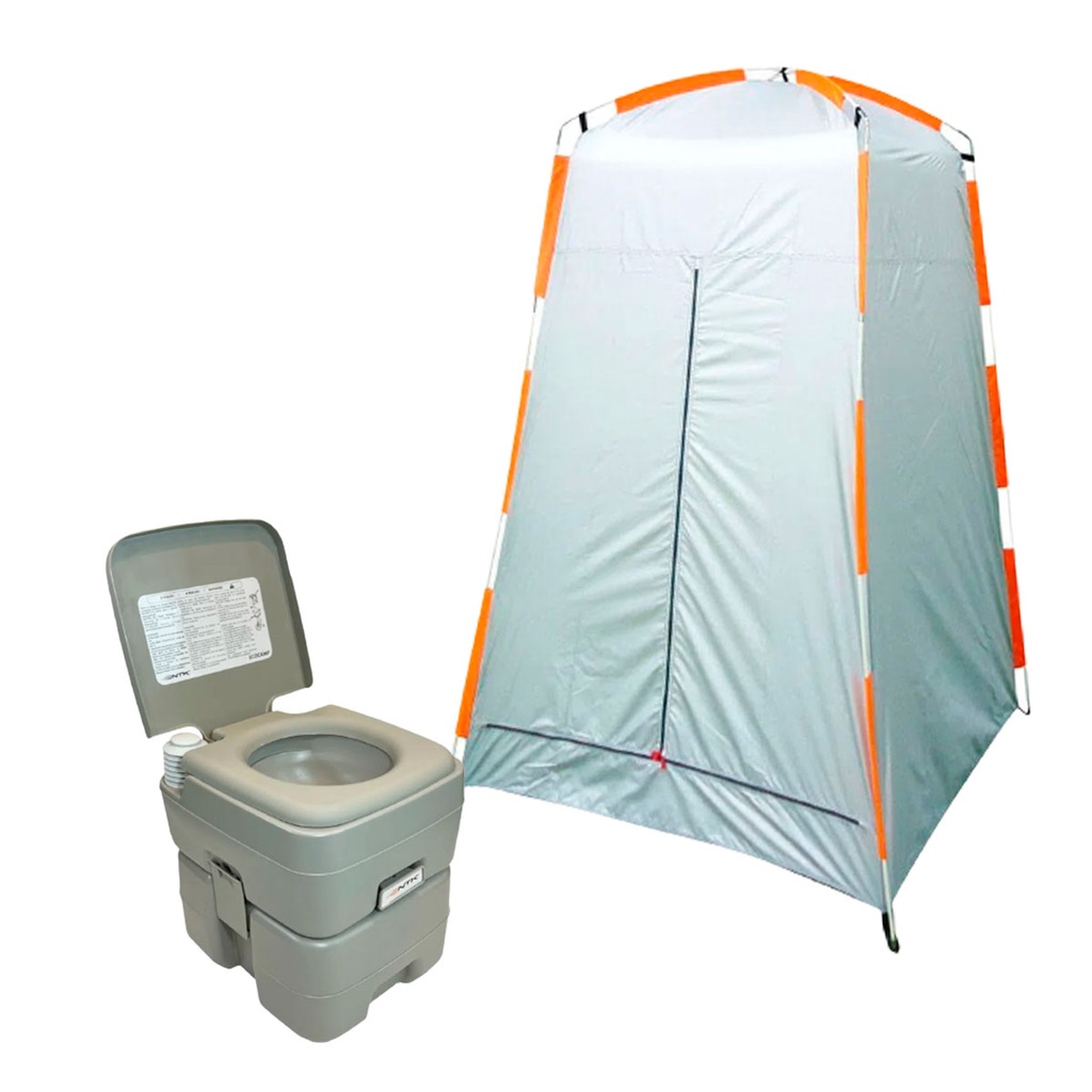 Banheiro Químico/Higiênico Portátil de Fácil Manutenção com Barraca/Trocador para Privacidade em Oferta na Shopee