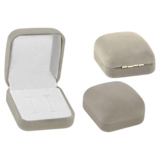 10 Estojo caixinha linha Veludo Cinza para brinco anel conjunto em Oferta na Shopee