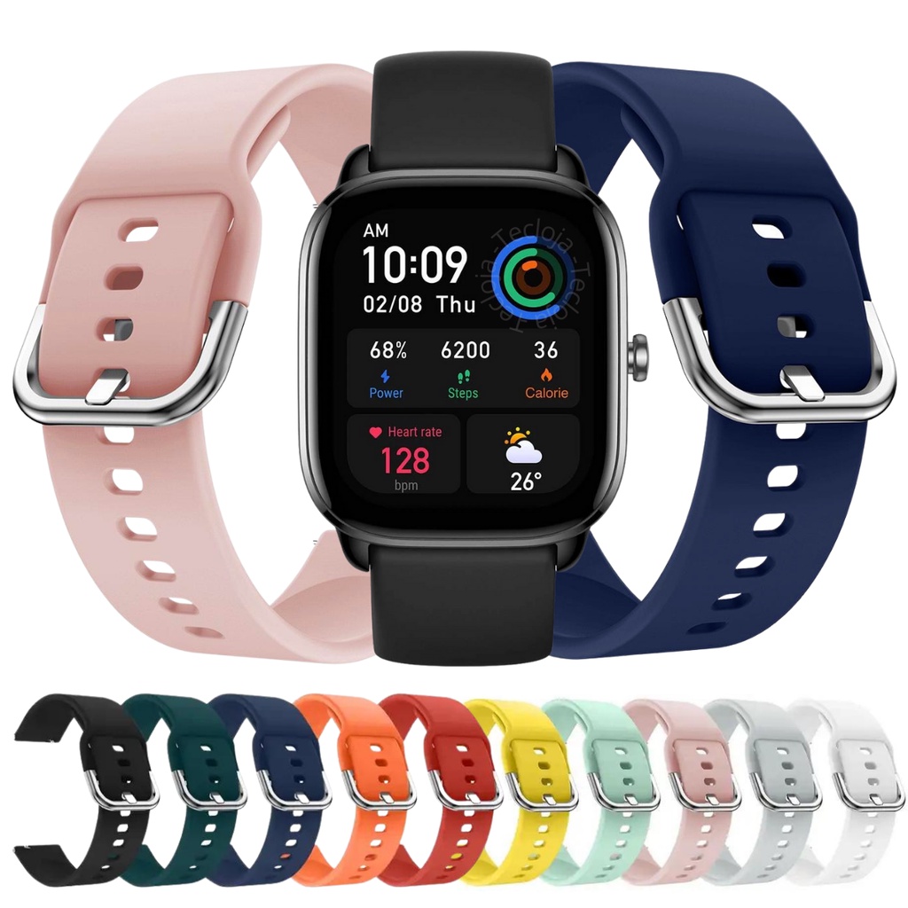 Pulseira Para Amazfit Fashion GTS 2 Mini / Pulseira Para Amazfit 4 Mini / Pulseira Silicone Com Fivela
