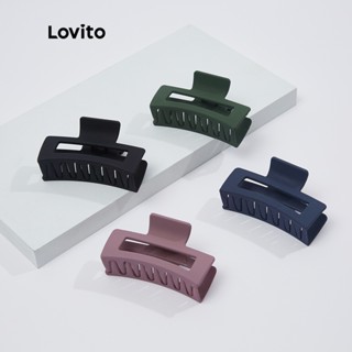 Lovito Presilha Casual Lisa L18X330(Verde Claro/Rosa/Azul Marinho/Preto)