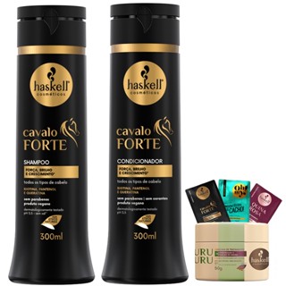 Kit Shampoo Condicionador 300ml Haskell Cavalo Forte