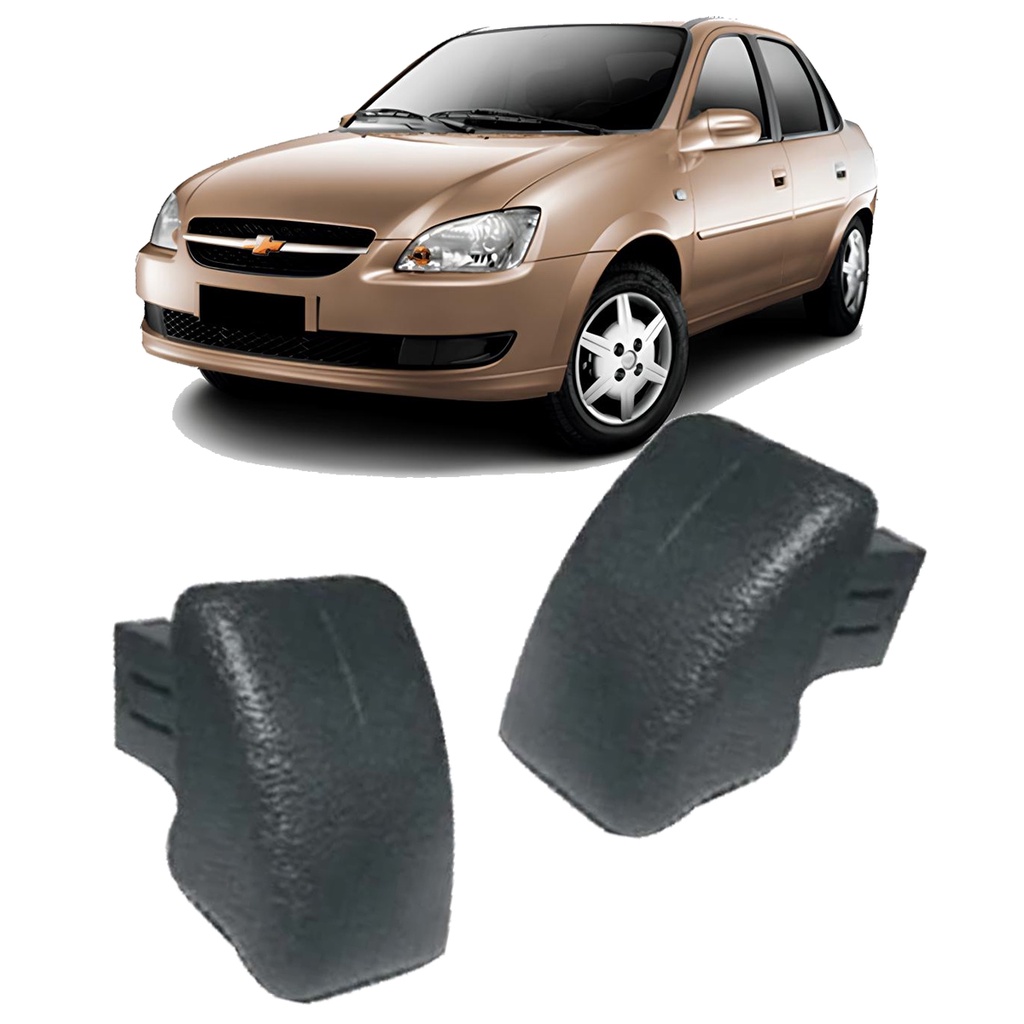Par Botão Trava Banco Corsa 94 a 2002 Classic 95 a 2010 Cinza