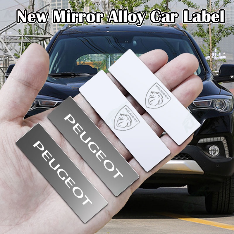 Autocolantes Com O Logotipo Peugeot Mirror Metal Autocolante 3D Rótulo De Decoração De Crachá Acessórios De Modificação De Carros Para 308 206 208 3008 508 408 207 406 405 407 2008 5008 306 307