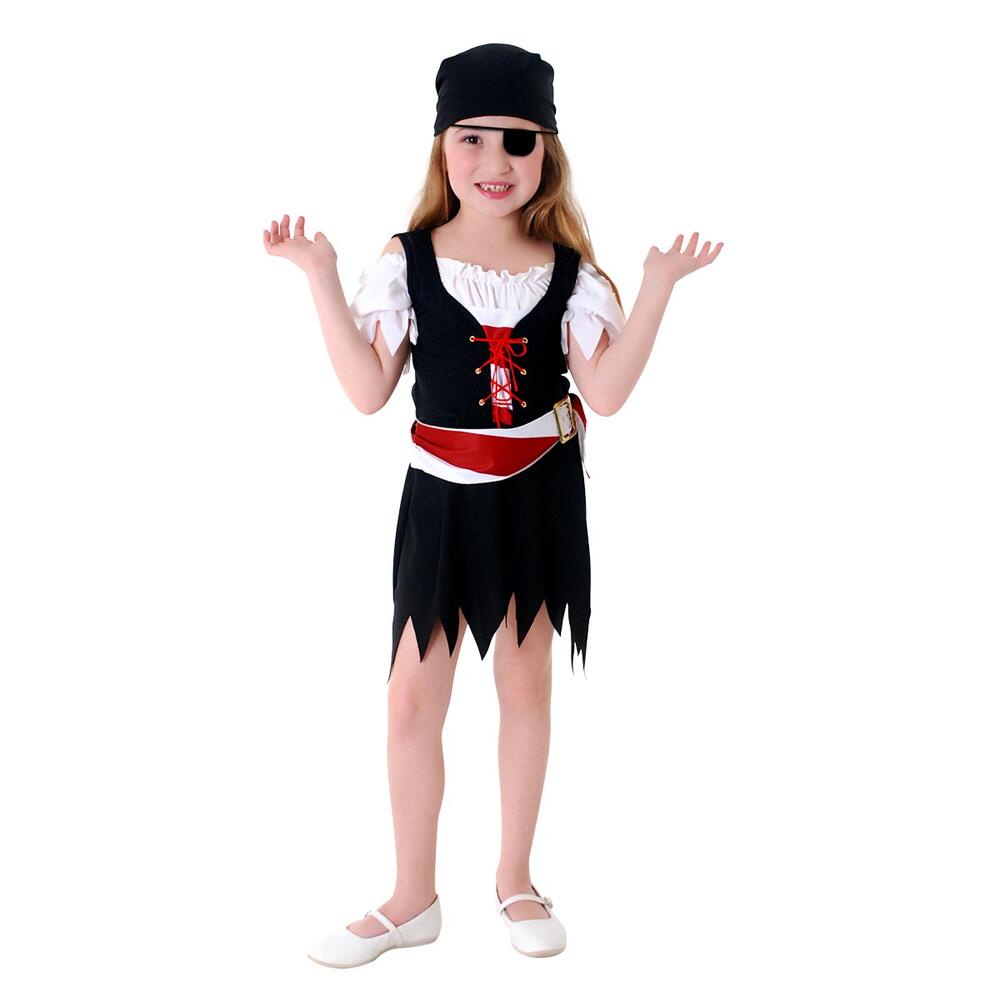 Fantasia Infantil Pirata Vestido C/ Faixa E Bandana Original
 - Baby & Kids Fashion