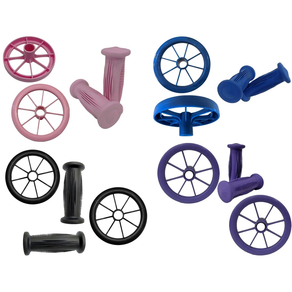 Kit Manopla Mais Rodinha Avulsa(NÃO ACOMPANHA HASTES OU PARAFUSOS)  P/ Bicicleta Aro 12 Nathor