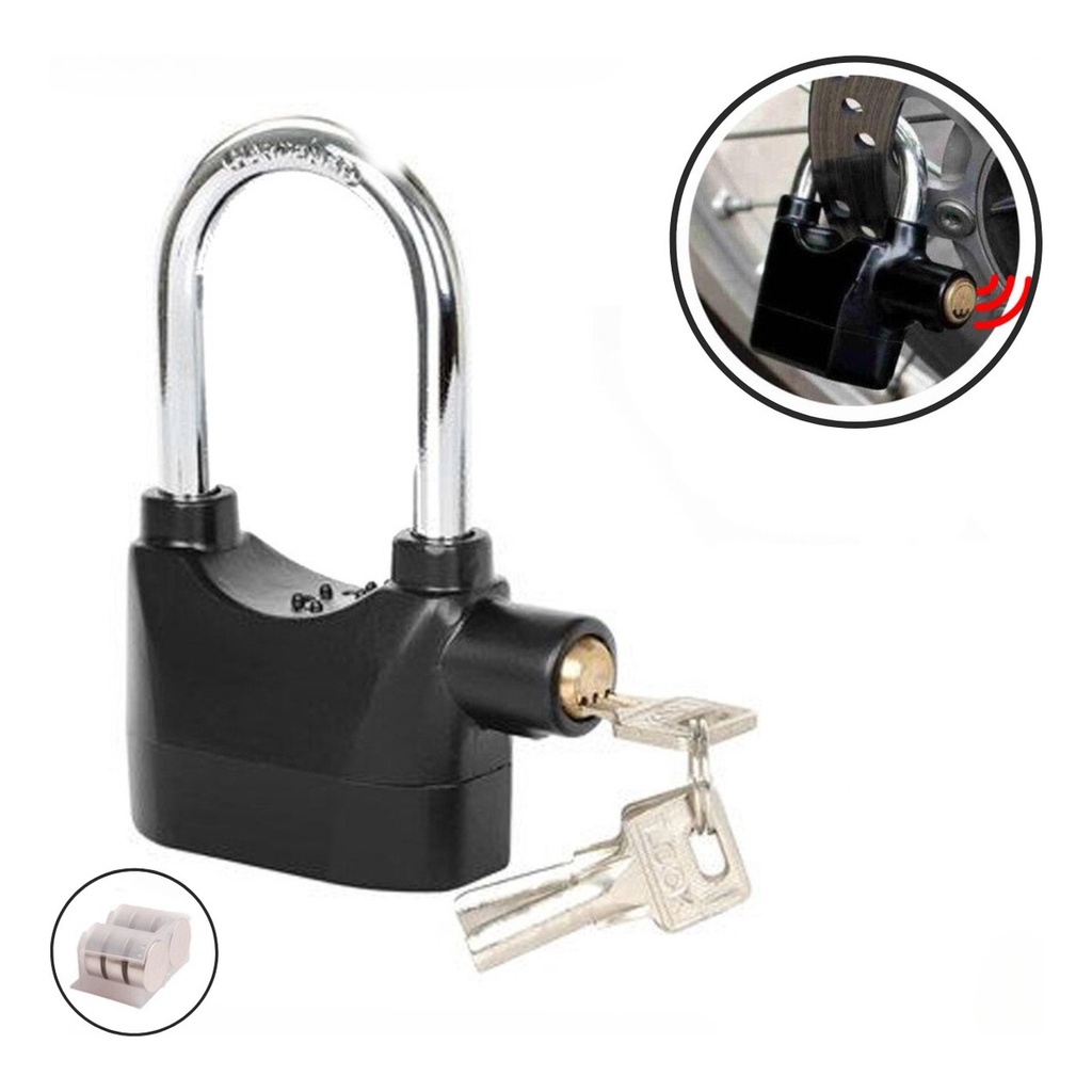 Cadeado Antifurto Com Alarme Sonoro A Prova De Água 110db