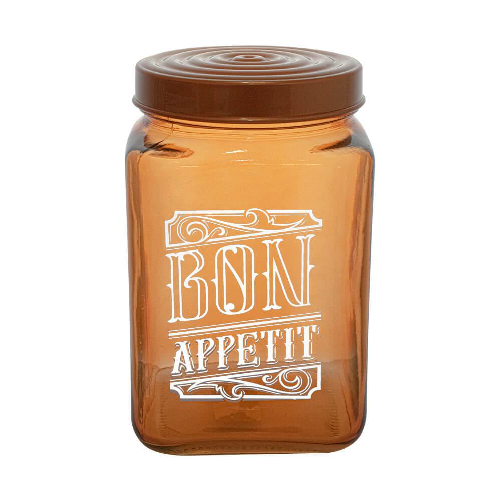 Pote de Vidro para Mantimento Bon Appetit Bronze 1,5 Litro - Casambiente H172015800