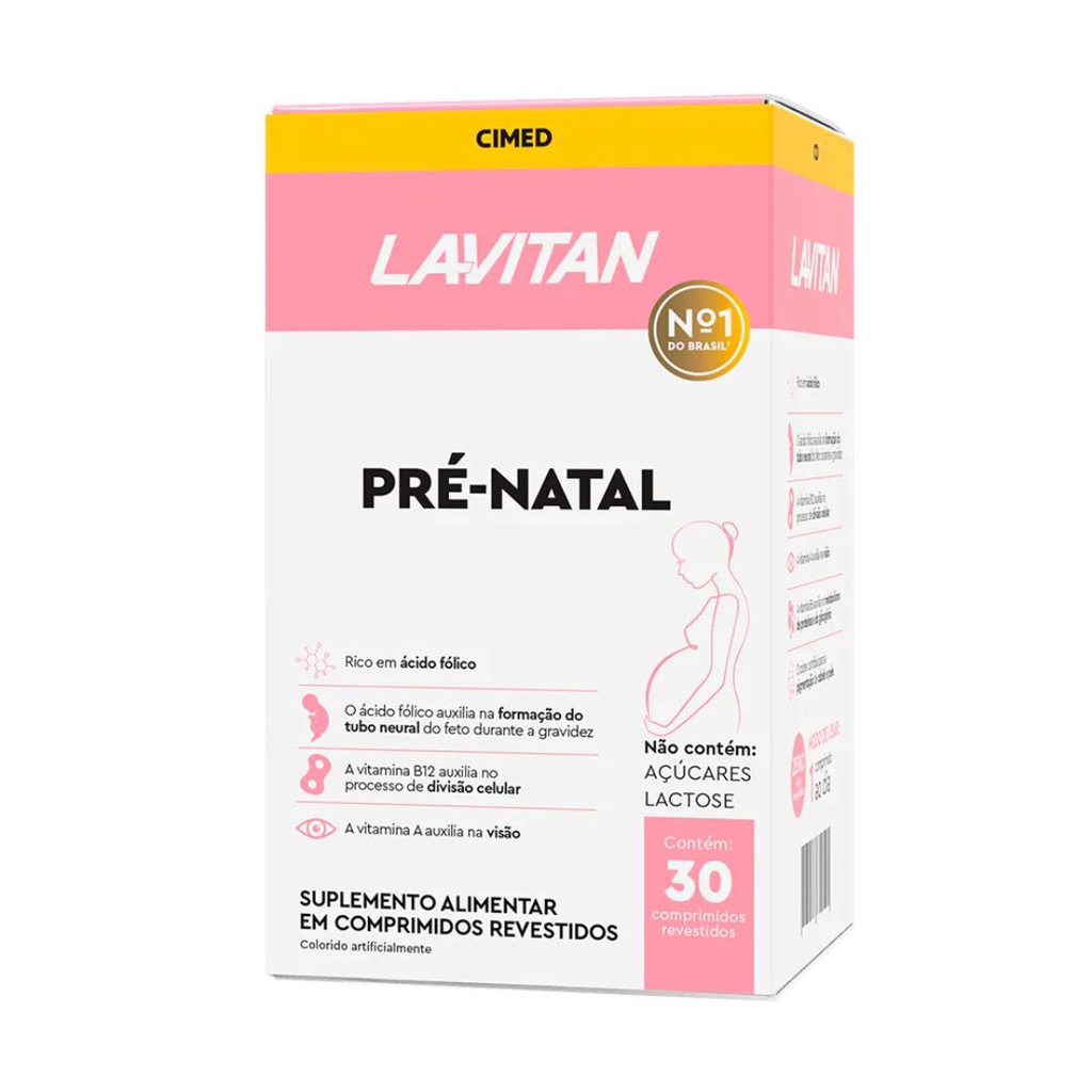 Suplemento Alimentar Lavitan Pré Natal Multi 30 Comprimidos