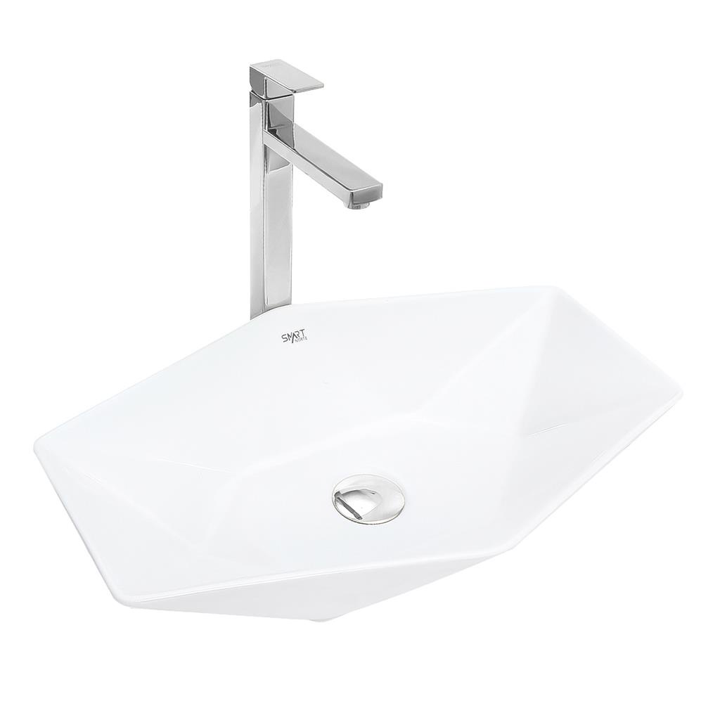 Kit Cuba Pia Louca Ceramica Banheiro Com Torneira e Válvula Cromada 93