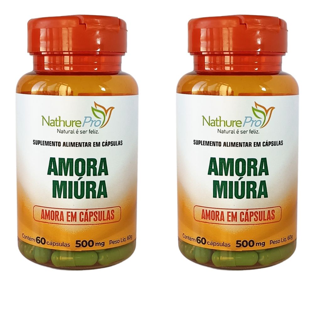 Kit 2 Amora Miura + Vitamina A + Vitamina E 500mg 60 Cápsulas - PRONTA ENTREGA!!