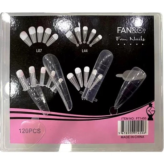 Molde F1 Varios formatos + adesivo reversa Fan Nails 120 un D&Z / Fan Nails / Shoyyi