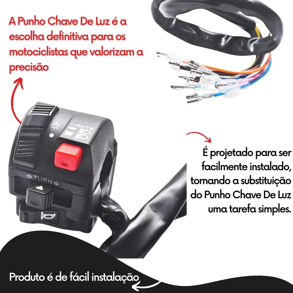 Punho Chave De Luz Cg Today 125 92 Até 94 Titan 95 Até 99 — imagem 2 de 2