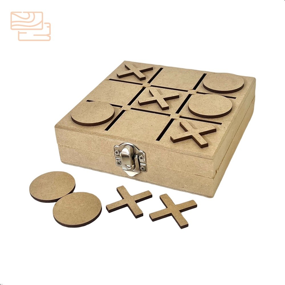 Jogo da Velha em MDF com Caixa Organizadora – Diversão e Decoração