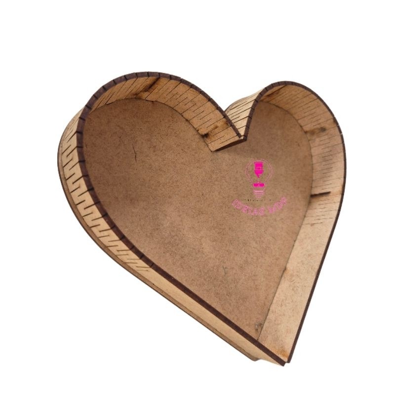 10 Bandeja Coração MDF Cesta Dia das Mães e Namorados 15x15x3 em Oferta na Shopee
