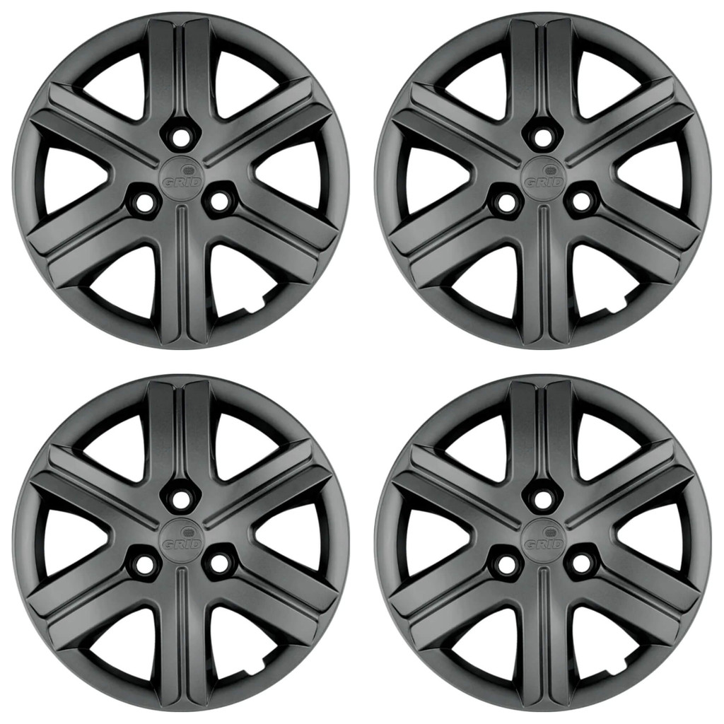 Calota Aro 14" cor Grafite Mod Kwid Zen 2020 (Jogo c/ 4 Calotas) Grid - 879CP-GFT-E em Oferta na Shopee